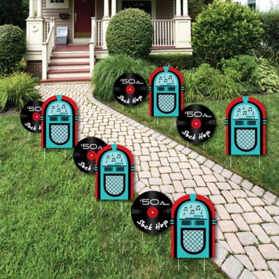 50 S Sock Hop 1950s Rock N Roll Lawn Decorations Outdoor