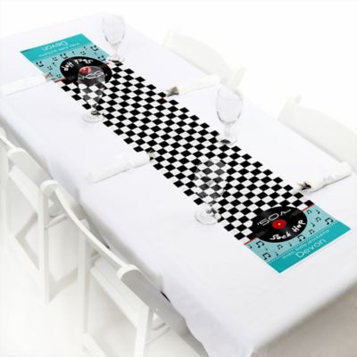 50 S Sock Hop Personalized Petite 1950s Rock N Roll Party Table