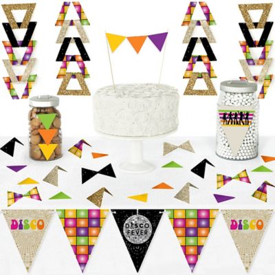 70 S Disco Diy Pennant Banner Decorations 1970s Disco Fever