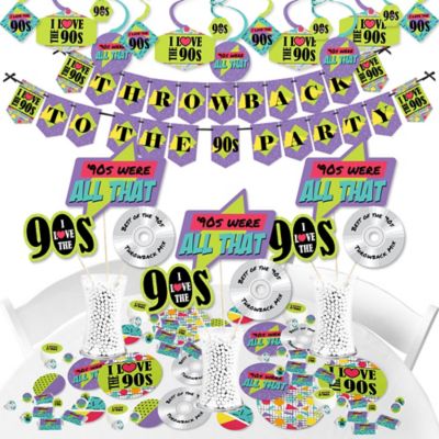 90 S Throwback 1990s Party Supplies Banner Decoration Kit