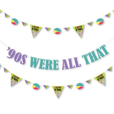90 S Throwback 1990 S Party Letter Banner Decoration 36 Banner