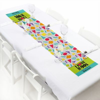 90 S Throwback Personalized Petite 1990s Party Table Runner 12