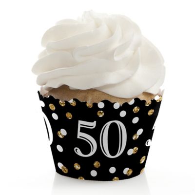 Adult 50th Birthday Gold Birthday Decorations Party Cupcake