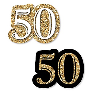 Adult 50th Birthday - Gold - Birthday Party Theme | BigDotOfHappiness.com