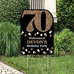 Adult 70th Birthday  Gold Birthday  Party  Theme 