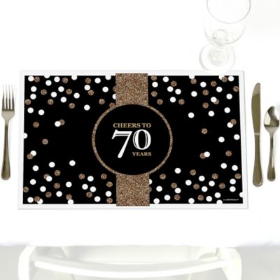 Adult 70th Birthday Gold Party Table Decorations Birthday