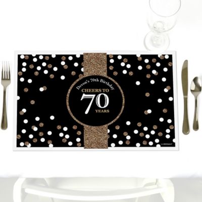 Adult 70th Birthday Gold Birthday Party Theme