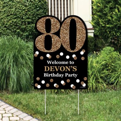 Adult 80th Birthday Gold Party Decorations Birthday Party