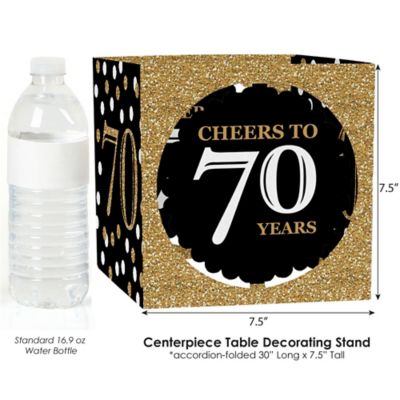 Adult 70th Birthday Gold Birthday Party Centerpiece And Table