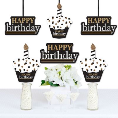 Adult Happy Birthday Gold Decorations Diy Birthday Party