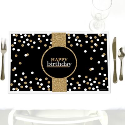 Adult Happy Birthday Gold Party Table Decorations Birthday