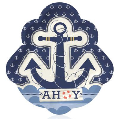 Ahoy - Nautical - Baby Shower Dinner Plates - 8 ct
