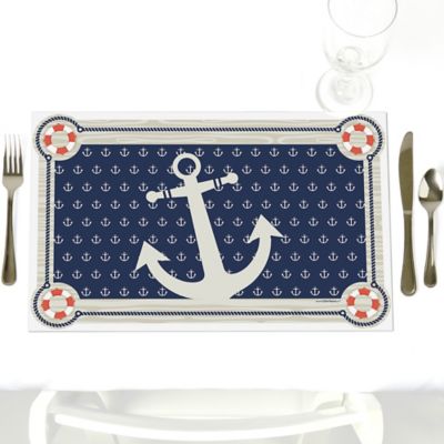 Ahoy Nautical Party Table Decorations Baby Shower Placemats