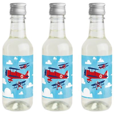 Taking Flight Airplane Mini Wine and Champagne Bottle Label