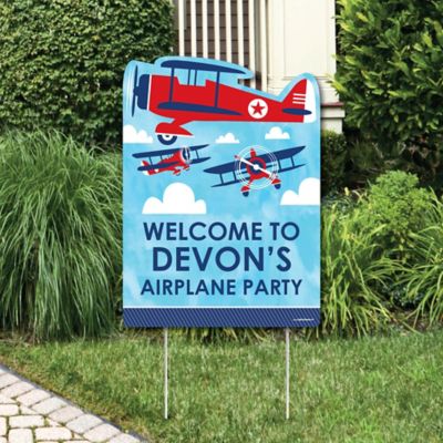 Taking Flight Airplane Party Decorations Vintage Plane Baby
