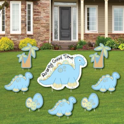 Baby Boy Dinosaur Yard Sign Outdoor Lawn Decorations Baby