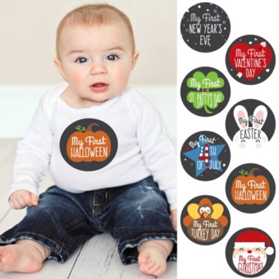 Baby's First Holidays Milestone Stickers - Set of 8