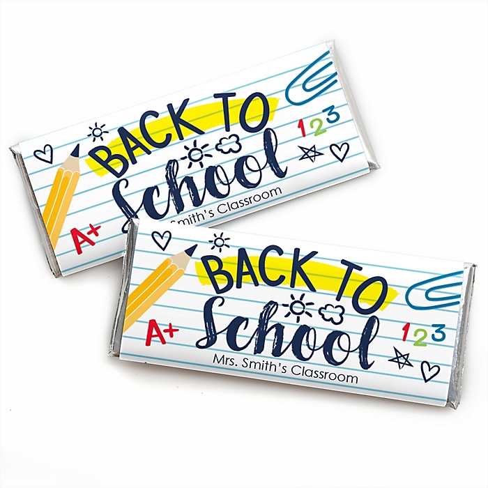 Back to School - Personalized Candy Bar Wrapper First Day of School ...