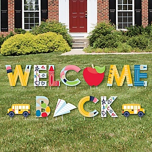 Back To School Yard Sign Outdoor Lawn Decorations First Day Of