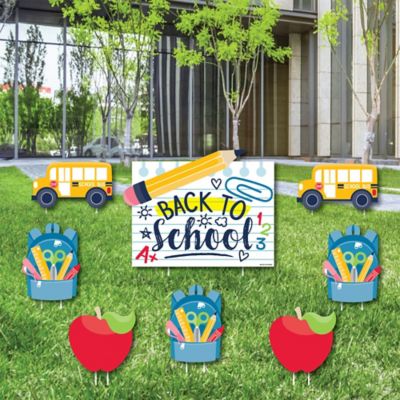 Back To School Yard Sign Outdoor Lawn Decorations First Day