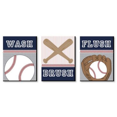 Batter Up Baseball Kids Bathroom Rules Wall Art 7 5 X 10