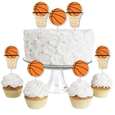 Nothin But Net Basketball Dessert Cupcake Toppers Baby