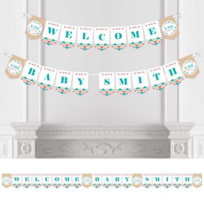 Be Brave Little One Personalized Baby Shower Bunting Banner Decorations