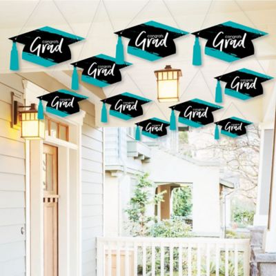 Hanging Teal Grad Best Is Yet To Come Outdoor Graduation Party
