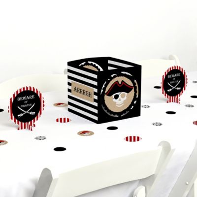 Beware Of Pirates Pirate Birthday Party Centerpiece And Table