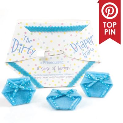 Blue Dirty Diaper  Baby Shower Game  10 ct  BigDotOfHappiness.com
