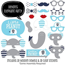 Blue Baby Elephant Baby Shower Theme Bigdotofhappiness Com