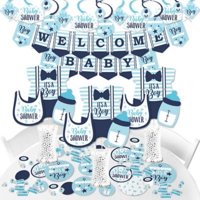 It S A Boy Blue Baby Shower Supplies Party Decoration Kit Fundle