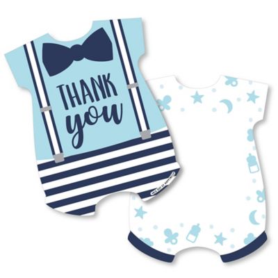 It S A Boy Shaped Thank You Cards Blue Baby Shower Thank You