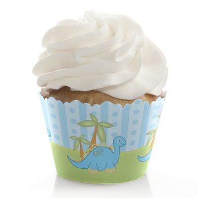 Baby Boy Dinosaur Baby Shower Decorations Party Cupcake