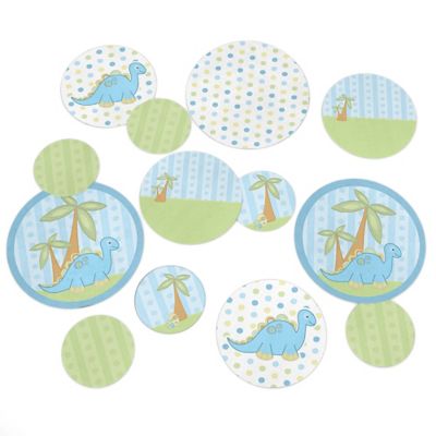 Baby Boy Dinosaur Baby Shower Giant Circle Confetti Dinosaur