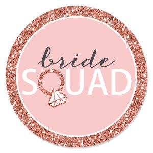 Bride Squad Rose Gold Bridal Shower Or Bachelorette Theme