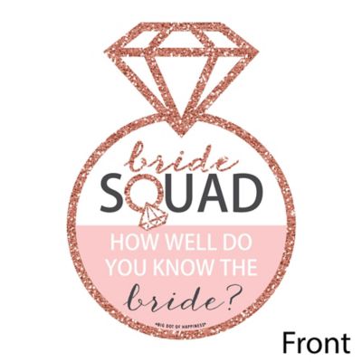 Bride Squad Rose Gold Bridal Shower Or Bachelorette Party Game