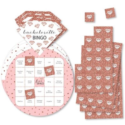 Bride Squad Bar Bingo Cards And Markers Rose Gold Bridal