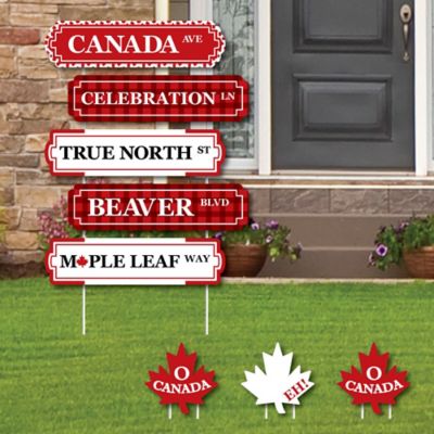 Canada Day Street Sign Cutouts Canadian Party Yard Signs