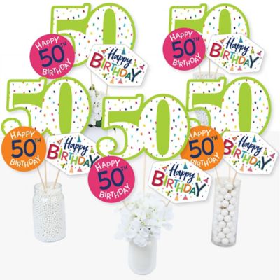 50th Birthday Cheerful Happy Birthday Colorful Fiftieth