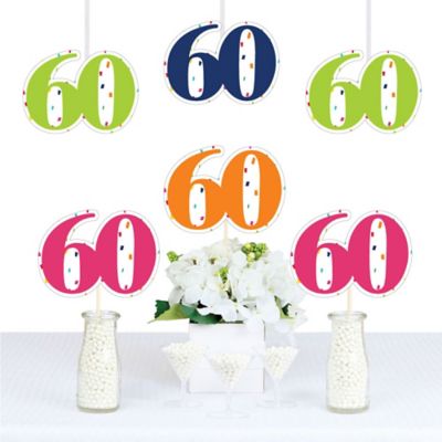 60th Birthday Cheerful Happy Birthday Decorations Diy Colorful