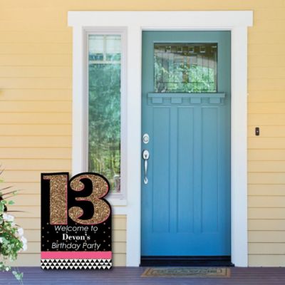 Chic 13th Birthday Pink Black And Gold Party Decorations