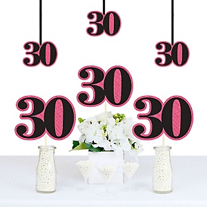 Chic Pink, Black and Gold - 30th Birthday - Birthday Party Theme ...