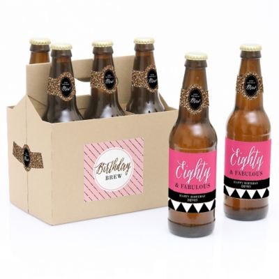 Chic 80th Birthday Pink Black And Gold Decorations For Women