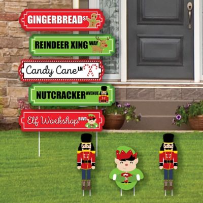 Christmas Street Sign Cutouts Holiday & Christmas Yard Signs