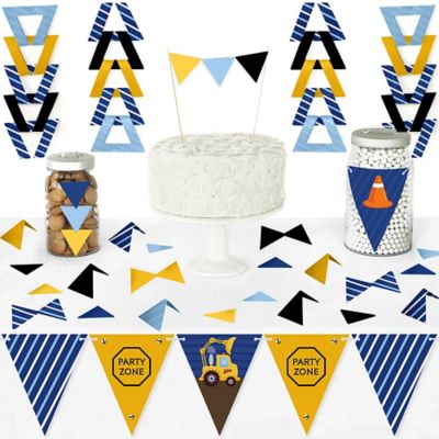 Construction Truck Diy Pennant Banner Decorations Baby Shower
