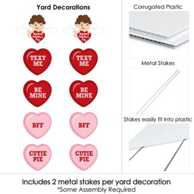 Conversation Hearts Cupid And Heart Lawn Decorations Outdoor