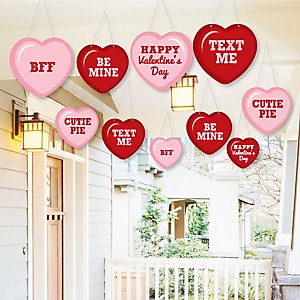 Hanging Conversation Hearts Outdoor Valentine S Day Party