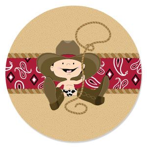 table round $13.99 for 2 Western Birthday   Personalized Little Cowboy Party