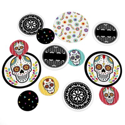 Day Of The Dead Halloween Party Giant Circle Confetti Sugar